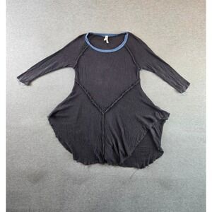 Free People Intimately Top XS Gray Free Weekends Layering Tunic Asymmetrical